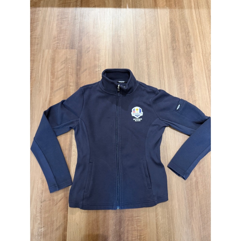 Straight Down Ryder Cup 2025 Bethpage Black Jacket Women S Blue Golf Full Zip